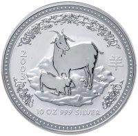 Купить Австралия 10 долларов 2003 "Китайский гороскоп - Год козы"