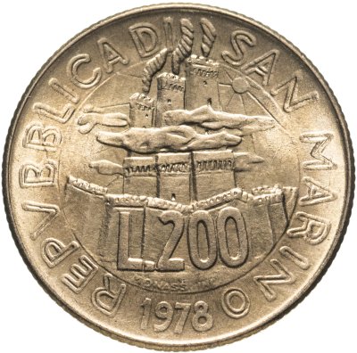 купить Сан-Марино 200 лир (lire) 1978 "Работа"
