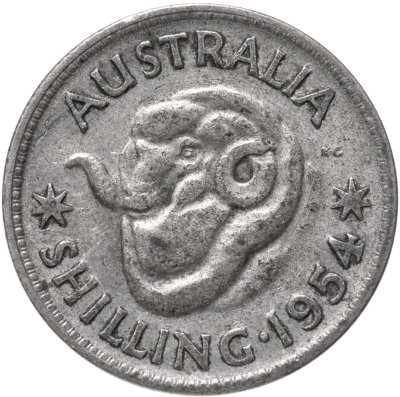 купить Австралия 1 шиллинг (shilling) 1953-1963, случайный год