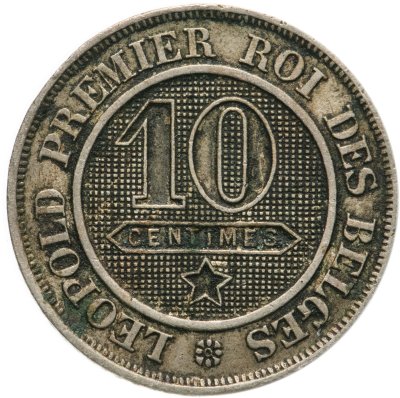 купить Бельгия 10 сантимов (centimes) 1864