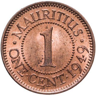 купить Маврикий 1 цент (cent) 1949