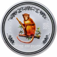 Купить Австралия 10 долларов (dollars) 2004 "Год обезьяны, Лунный календарь"