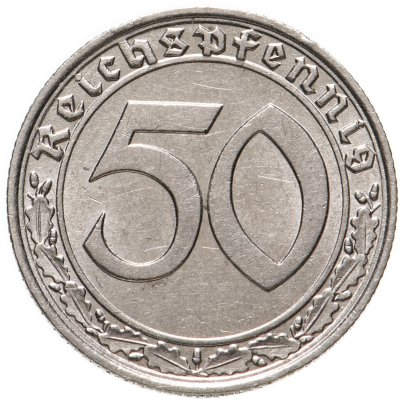 купить Германия, Третий рейх 50 рейхспфеннигов (reichspfennig) 1939
