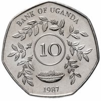 купить Уганда 10 шиллингов (shillings) 1987