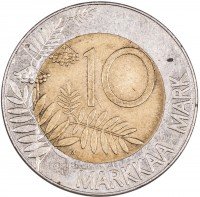 Купить Финляндия 10 марок 1993