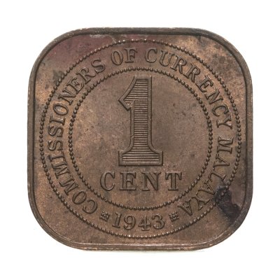 купить Малайя 1 цент (cent) 1943