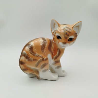 купить Статуэтка "Котёнок" ("Рыжий котёнок"), скульптор П.П. Веселов, художник В.М. Жбанов, фарфор, роспись, Ленинградский фарфоровый завод (ЛФЗ), СССР, 1970-1990 гг.