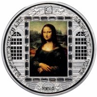 Купить Острова Кука 20 долларов 2016 "Шедевры живописи - Леонардо да Винчи - Мона Лиза", в футляре с сертификатом