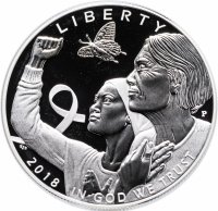 купить США 1 доллар (dollar) 2018 P Борьба с раком молочной железы Proof