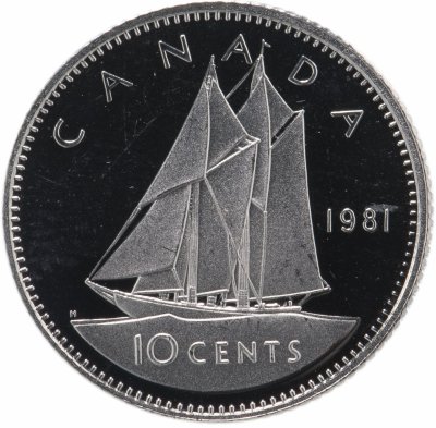 купить Канада 10 центов (cents) 1981