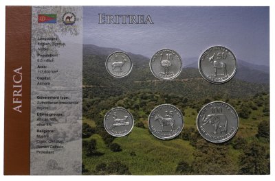 купить Эритрея набор из 6 монет 1991 в буклете с сертификатом