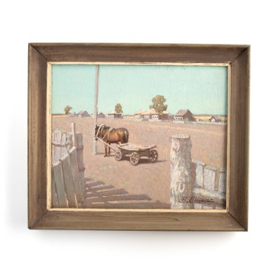 купить Картина "Август", художник В.М. Мацкевич, холст, масло, в раме, Россия, 2000-2010 гг.
