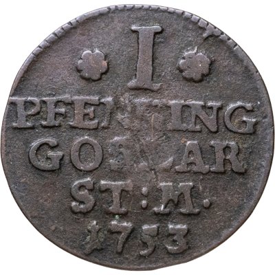 купить Гослар 1 пфенниг 1753