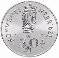 Купить Новые Гебриды 50 франков (francs) 1972