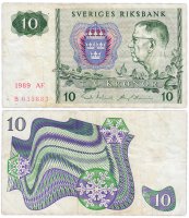 Купить Швеция 10 крон 1989 (Pick 52e)