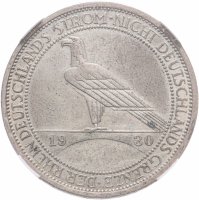 купить Германия 3 марки 1930 A " Освобождение Рейнской области ( Рейнланда)" в слабе ННР AU53