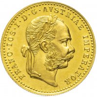 Купить Австро-Венгрия 1 дукат 1915 рестрайк (новодел), монета для Венгрии
