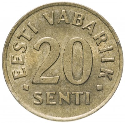 купить Эстония 20 сентов 1992
