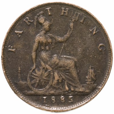 купить Великобритания 1 фартинг (farthing) 1885