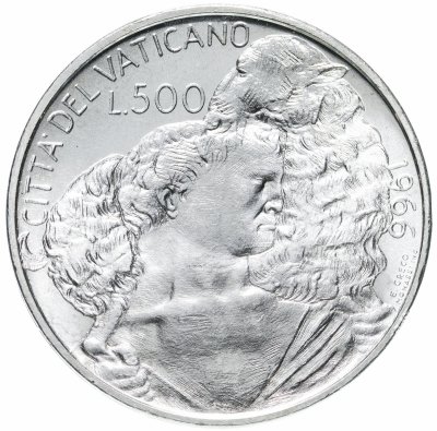 купить Ватикан 500 лир (lire) 1966