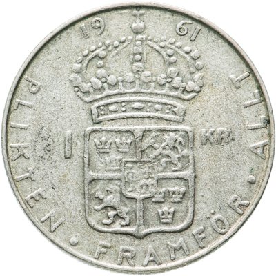 купить Швеция 1 крона (krona) 1961