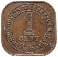 купить Малайя 1 цент (cent) 1943