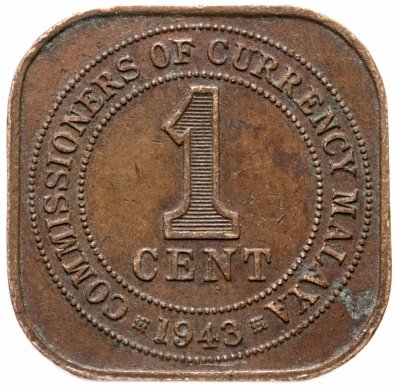 купить Малайя 1 цент (cent) 1943
