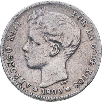 купить Испания 1 песета (peseta) 1899