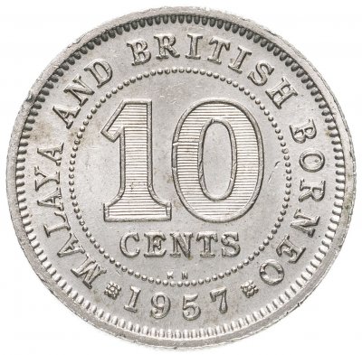 купить Малайя и Британское Борнео 10 центов (cents) 1957