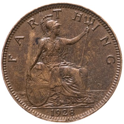 купить Великобритания 1 фартинг (farthing) 1928