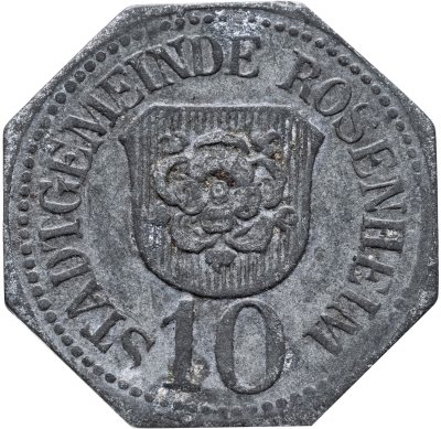 купить Германия "Розенхайм" 10 пфеннигов 1917 нотгельд