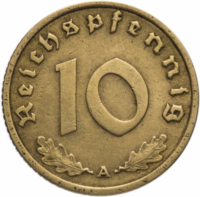 купить Германия (Третий Рейх) 10 рейхспфеннигов 1937 "А"