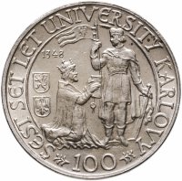 купить Чехословакия 100 крон (korun) 1948 600 лет Карлову университету