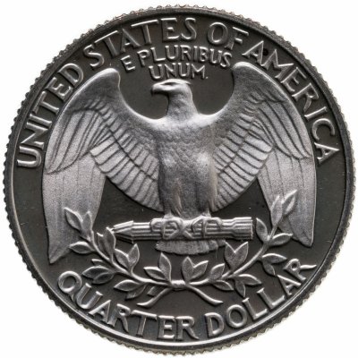 купить США 25 центов (квотер, 1/4 доллара, quarter dollar) 1981 S Proof Washington Quarter (Вашингтон) знак монетного двора "S" - Сан-Франциско
