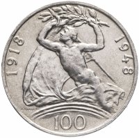 купить Чехословакия 100 крон (korun) 1948 "30 лет Независимости"