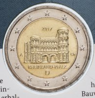 Купить Германия 2 евро 2017 "D" "Федеральные земли Германии - Порта Нигра, Рейнланд-Пфальц" официальный блистер
