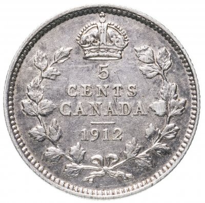 купить Канада 5 центов (cents) 1912