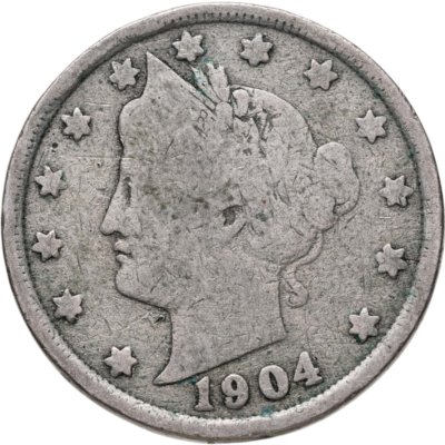 купить США 5 центов (cents) 1904 Liberty Nickel