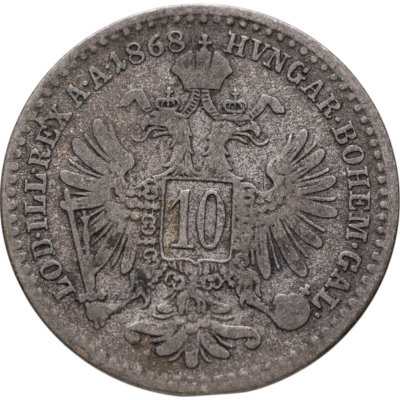 купить Австрия 10 крейцеров 1868