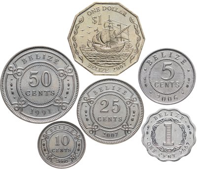 купить Белиз набор монет 1991-2007 (6 штук)