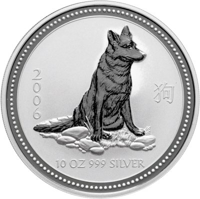 купить Австралия 10 долларов 2006 UNC "Год собаки - лунный календарь. Лунар-1. Овчарка"