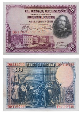купить Испания 50 песет 1928 (Pick 75)