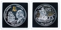 Купить Британские Виргинские Острова 10 долларов 2011 набор из 2х монет "Витус Беринг", в футляре с сертификатом