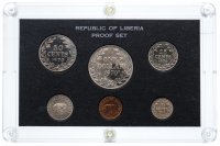 Купить Либерия набор монет 1970 (6 монет в футляре)