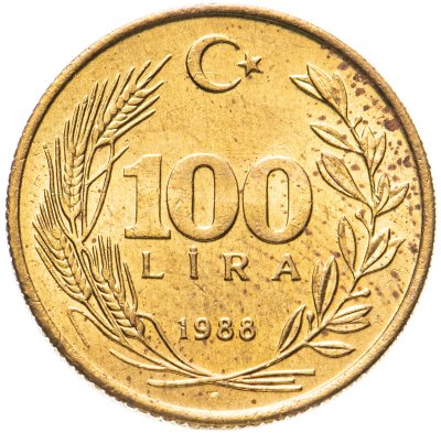 купить Турция 100 лир (lira) 1988