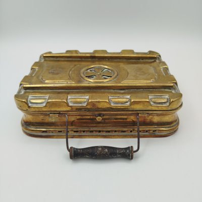 купить Портативная конфорка (обогреватель), латунь, дерево, Франция, 1890-1910 гг.