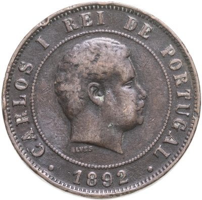 купить Португалия 20 рейс (reis) 1892