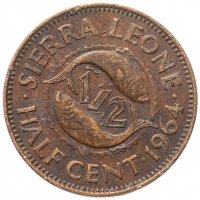 купить Сьерра-Леоне 1/2 цента (cent) 1964