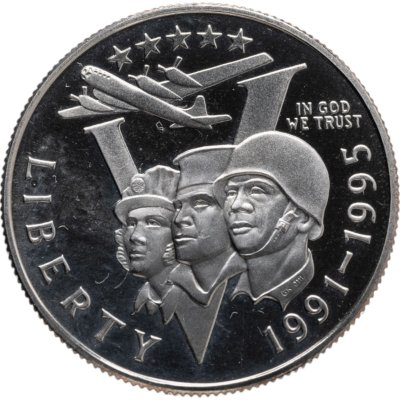 купить США 1/2 доллара (dollars) 1993 "50 лет Победы во Второй Мировой войне"