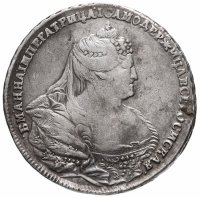 купить 1 рубль 1739 московский тип, 5 жемчужин в прическе